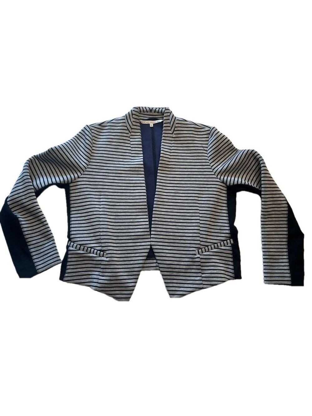 Women's Rachel Roy Blazer XXL Gray Black Striped